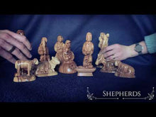 Load and play video in Gallery viewer, Video of Heirloom Olive Wood Nativity Scene Figure Sets         
