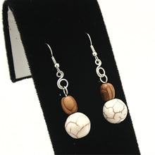 Load image into Gallery viewer, Sea Foam Howlite White Turquoise Earrings
