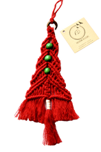 Load image into Gallery viewer, Macramé Christmas Tree Ornament
