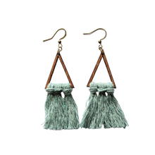 Load image into Gallery viewer, Triangle Tassel Earrings
