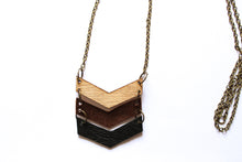 Load image into Gallery viewer, Wood Chevron Necklace
