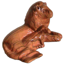 Load image into Gallery viewer, Olive Wood Lion and Lamb Carvings
