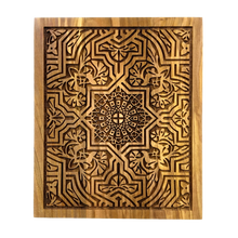 Load image into Gallery viewer, Handmade Olive Wood Decorative Keepsake Box - Aladdin&#39;s Treasure Design
