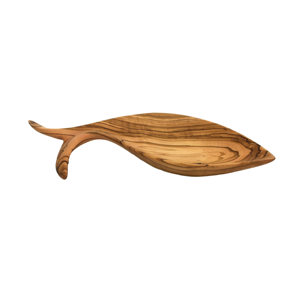 Olive Wood Fish Dish (Curved Tail)