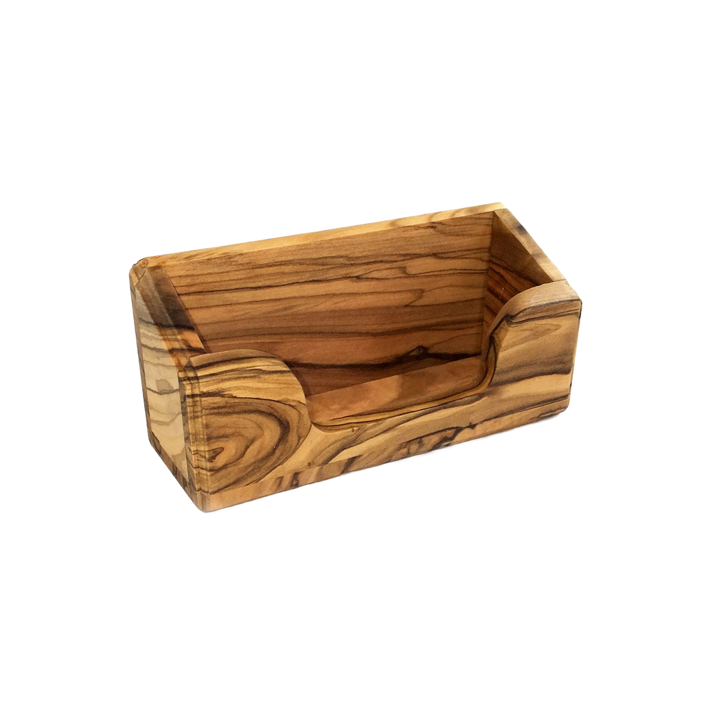 Olive Wood Business Card Holder - Box Style