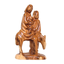Load image into Gallery viewer, Olive Wood Providence One-Piece Holy Family - Flight to Egypt Figures
