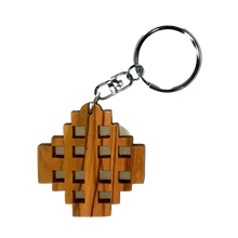 Load image into Gallery viewer, Olive Wood Jerusalem Cross Keychain

