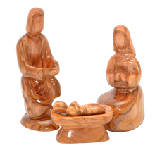Load image into Gallery viewer, Handcrafted Olive Wood Nativity Set (4-Piece)
