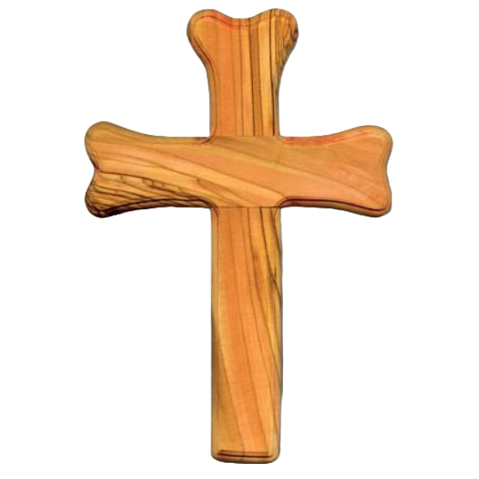 Olive Wood Hope Wall Cross - Natural Face