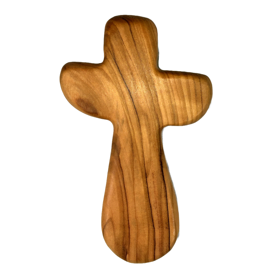 Olive Wood Holding Comfort Crosses