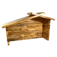 Load image into Gallery viewer, Handcrafted Olive Wood Nativity Stable
