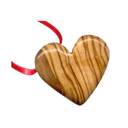 Olive Wood Heart Ornament