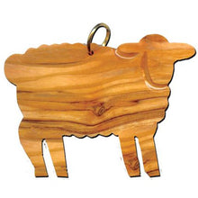 Load image into Gallery viewer, Olive Wood Standing Sheep Ornament
