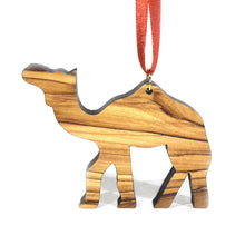 Load image into Gallery viewer, Olive Wood Standing Camel Ornament

