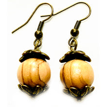 Load image into Gallery viewer, Olive Wood Forest Fairy Earrings
