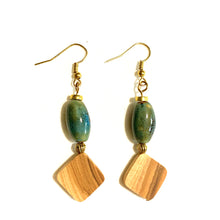 Load image into Gallery viewer, Meadows Green Porcelain Earrings
