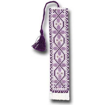 Hand Stitched Cascading Cross Bookmark