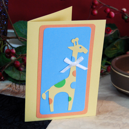 Handmade Giraffe Card
