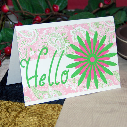 'Hello' Handmade Card