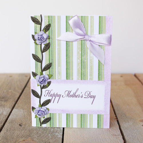 Purple Vine Mother's Day Handmade Card