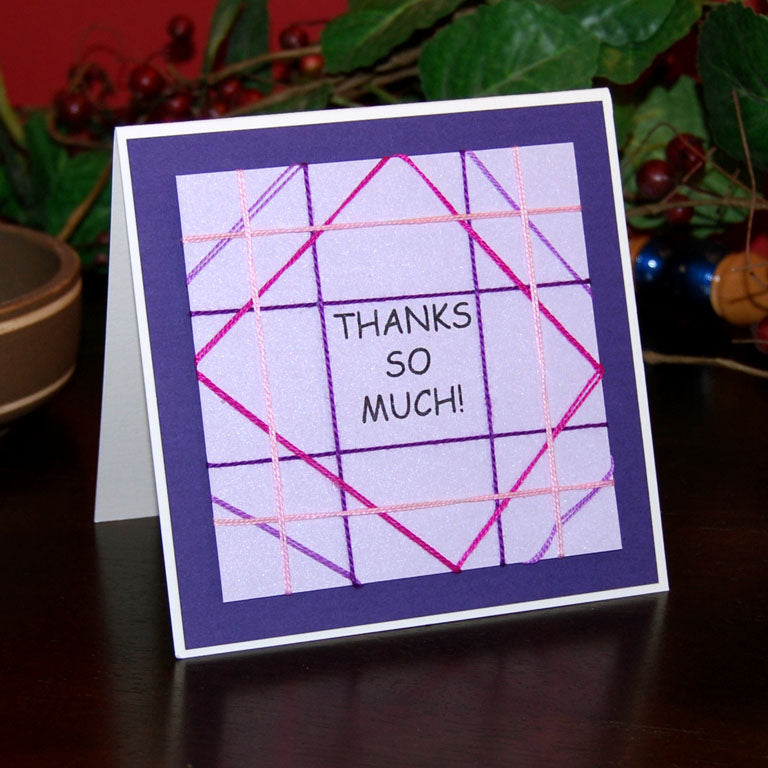 'Thanks So Much' String Art Handmade Card