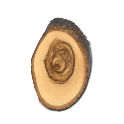 Natural Bark Olive Wood Paperweight - Mini
